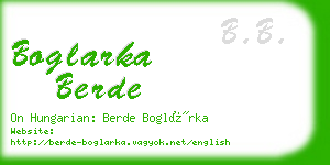 boglarka berde business card